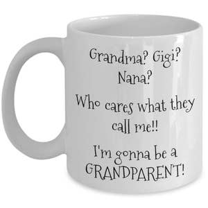 First Time Grandparents Gifts - Worlds Greatest Grandma Gigi Nana Coffee Mug - Promoted to Grandma! 11 oz Cup - Grandparents Reveal Gift