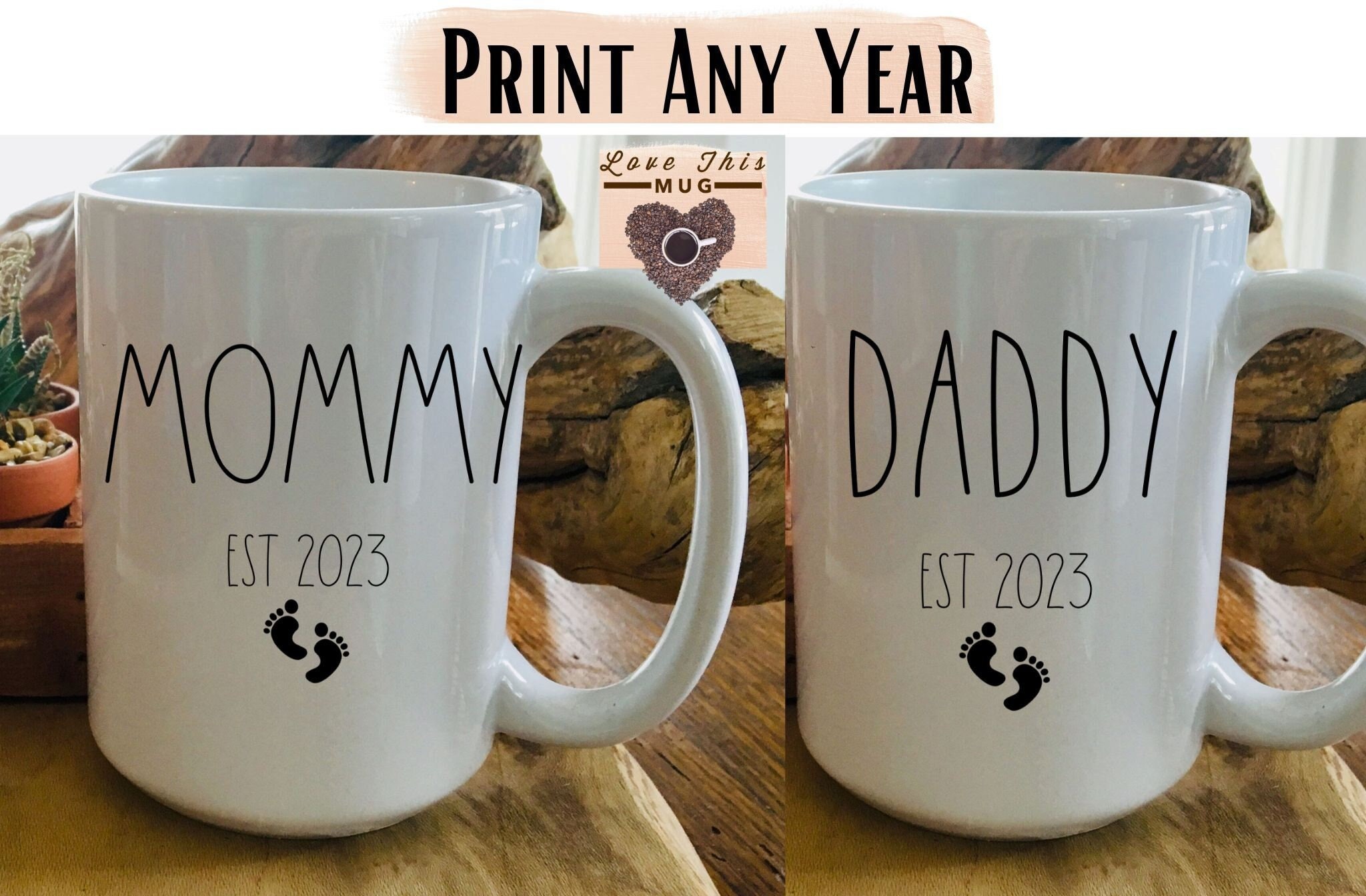 Pregnancy Gift Set Est 2022-new Parents Gifts-mommy and Daddy Est 2023 Mug  Set Baby Girl Gift Box Gift Set for New and Expecting Parents 