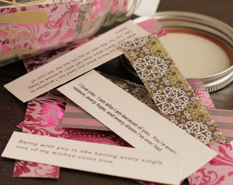 365 days of love notes printed and cut.. sweetheart quotes.. reasons why i love you