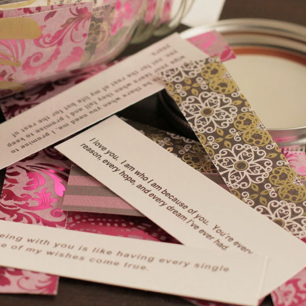 365 days of love notes printed and cut.. sweetheart quotes.. reasons why i love you