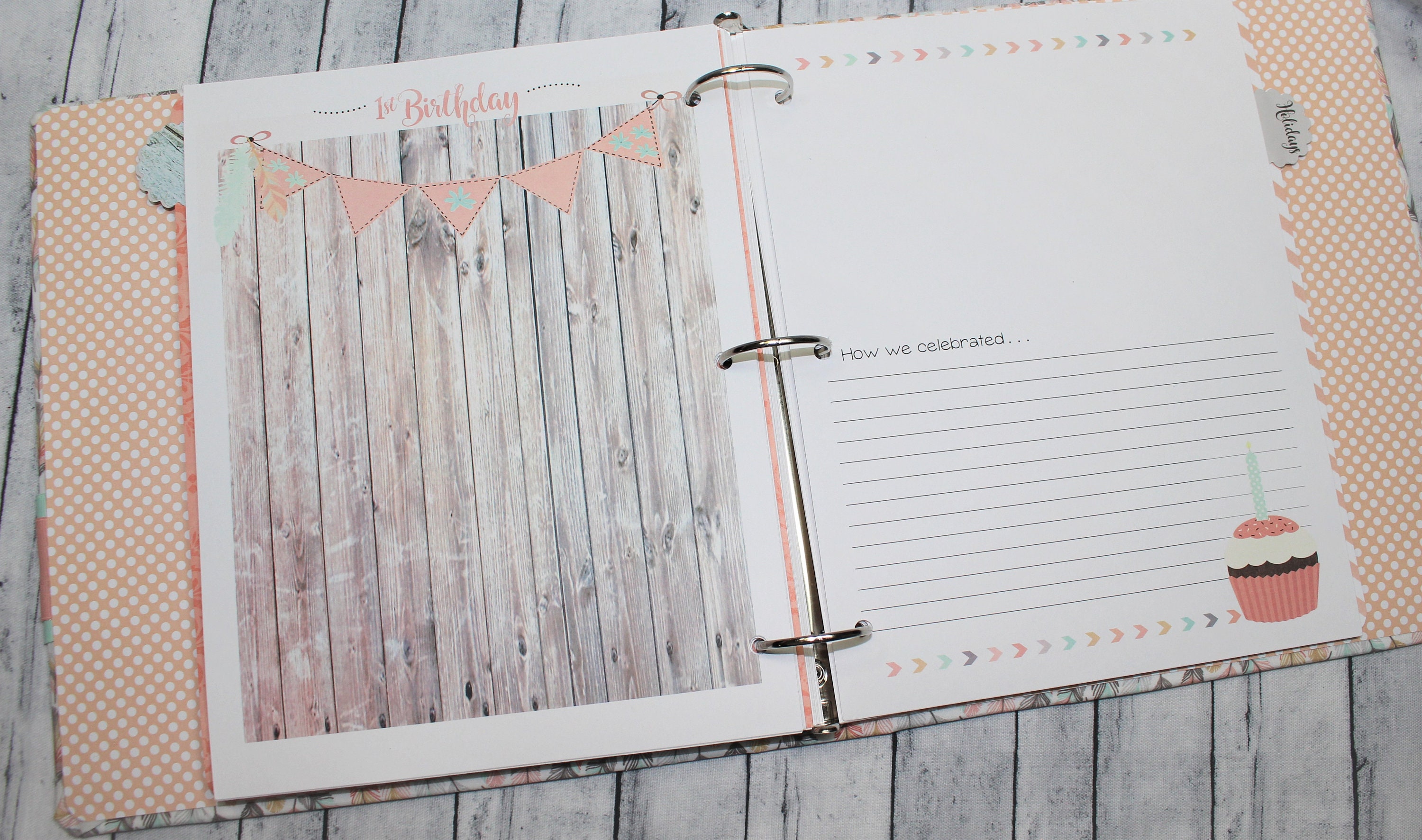 Baby Memory Book Tribal Boho Baby Book Rustic Baby Book Etsy