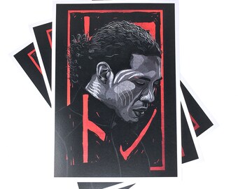 Virgil van Dijk Art Print • Liverpool FC • A4 • Artist Signed