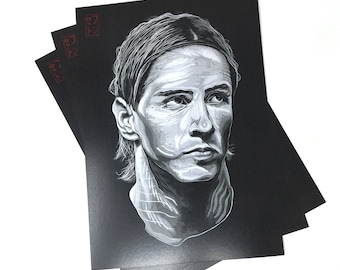 Fernando Torres Art Print • Liverpool FC • A4 • Artist Signed
