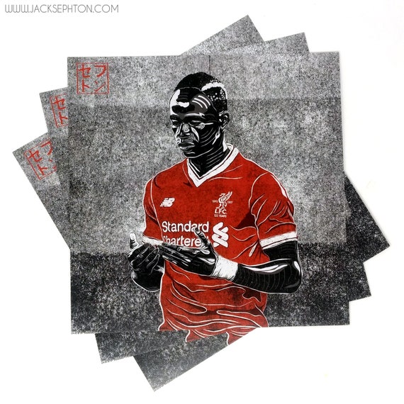 Sadio Mané Art Print • Liverpool FC • A4 Square • Artist Signed