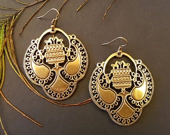 Vyatichi Amulet Earrings: Slavic Pagan Talisman