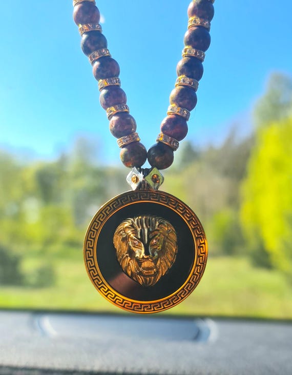 Car Mirror Beaded Amulet Dragon Blood