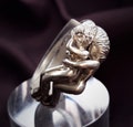 Sterling Silver Lesbian Promise Ring: Sculptural Couple Jewelry product logo