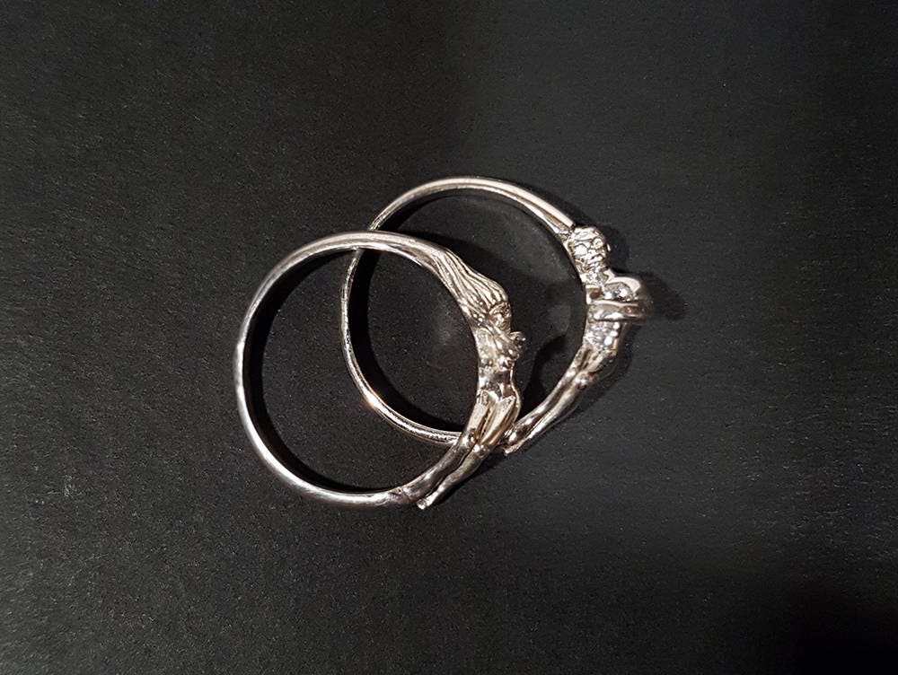 Sterling Silver Lovers Ring. Promise Ring. Couple Ring. - Etsy