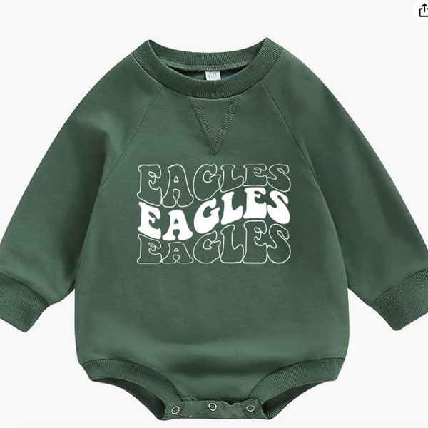 Eagles Bubble Onesie - Philadelphia Eagles - Baby Eagles Gear- Eagles Onesie -Oversized Sweatshirt Onesie - Gender Neutral