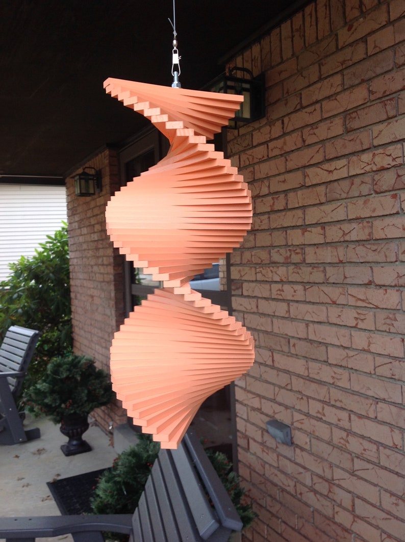 Handmade wood wind spinnergarden spinner yard spinner helix Etsy