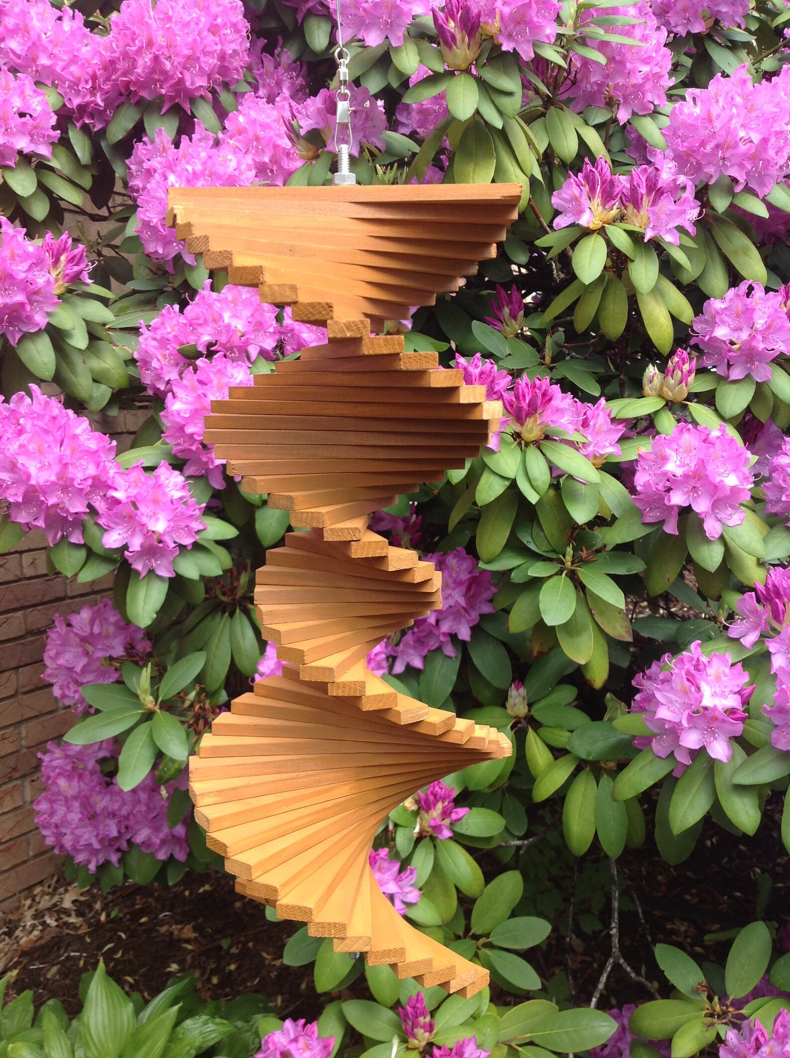 16 Wood wind spinner hanging porch decor garden Etsy