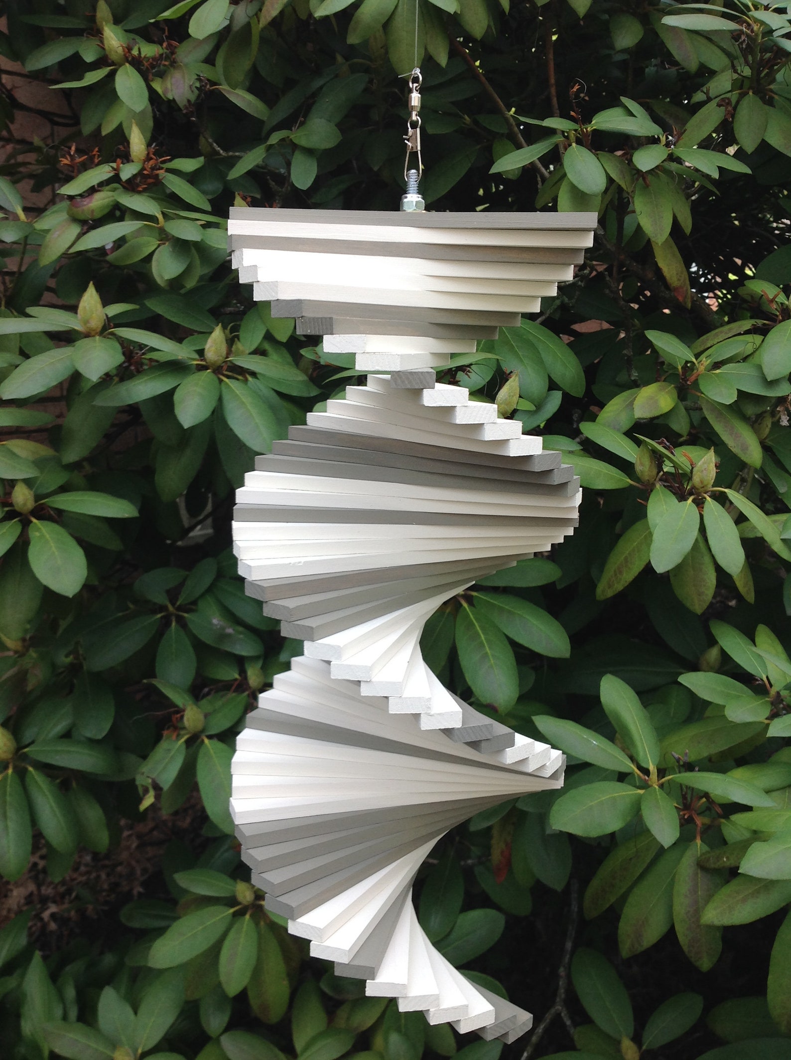 16 wood wind spinner hanging porch decor garden Etsy