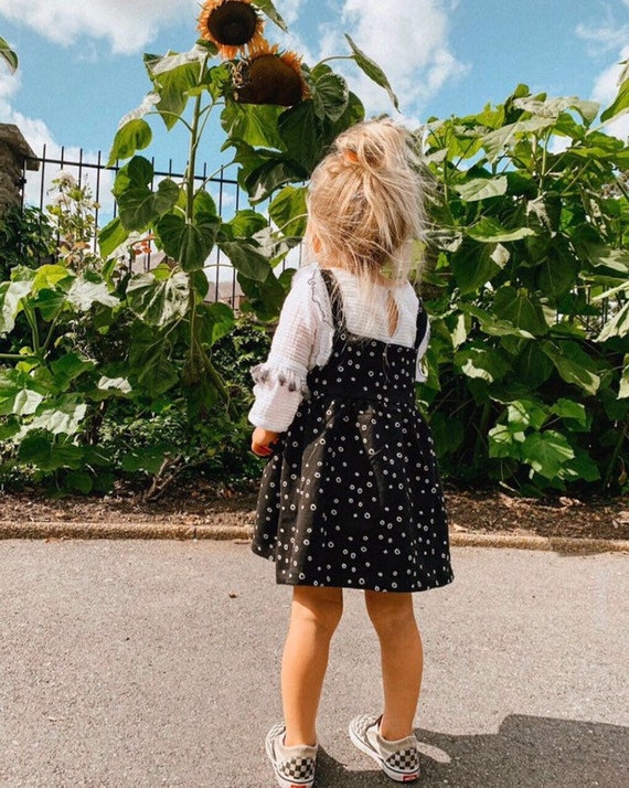 spotty pinafore dress