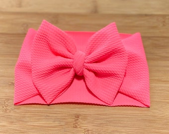 neon pink baby headband