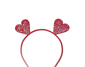 HEART HEADBAND, Valentine's Day Headband, 3D Printed Headband, Party Headband, Party Crown, Party Favor, Photo Prop, Valentine Tiara