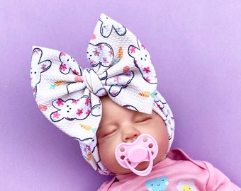EASTER Big Bow Baby Headband, Baby Girl Bows, Newborn Baby Headbands, Baby Head Wraps, Toddler Headband, Big Bow Headbands, Baby Easter Bows