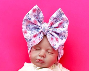 ELEPHANT Baby Head Wrap, Big Bow Headbands, Baby Head Wrap, Big Bow Headwraps, Messy Bow Headwrap, Baby Headwrap, Large Bow, Bow Headband