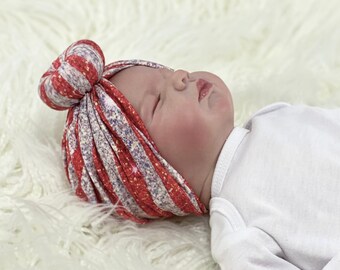 Baby Turban Hat, Baby Girl Turban, Top Knot Baby TURBAN, Baby Stretchy Hat, Baby Turban Headband, Infant Hat, Newborn Turban, Baby Headbands