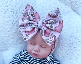 EASTER Bunnies and Rainbows Big Bow Baby Headband, Baby Girl Bows, Newborn Baby Headbands, Baby Head Wraps, Toddler Headband, Big Bows