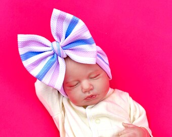 HOSPITAL STRIPES Baby Head Wraps, Baby Headbands, Baby Bow Headband, Toddler Headbands, Infant Headbands, Baby Head Wraps, Newborn Headbands