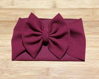 maroon baby headband