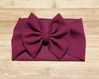 maroon baby headband