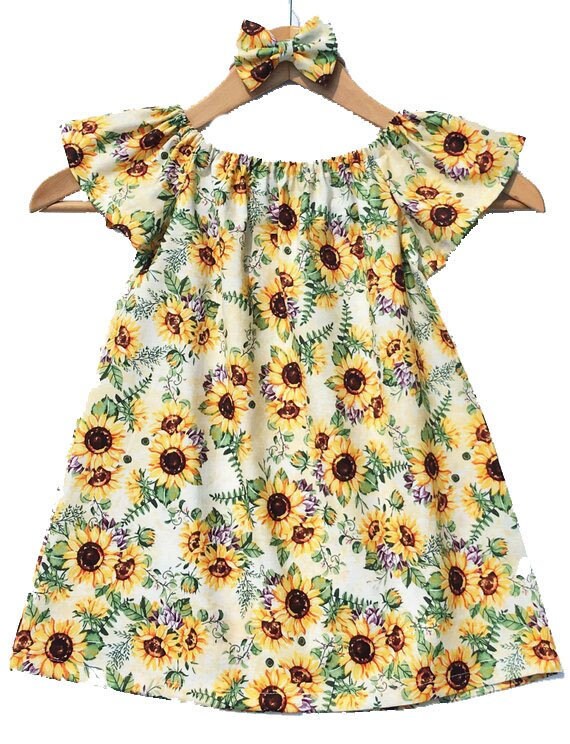 sunflower dress for kid