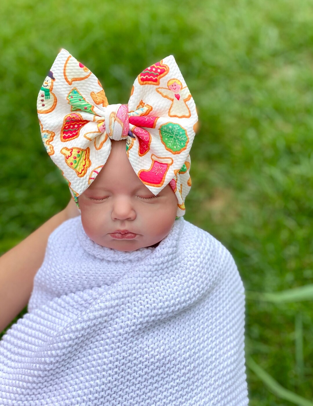 CHRISTMAS COOKIES Baby Headwrap, Christmas Headwrap, Baby Headbands