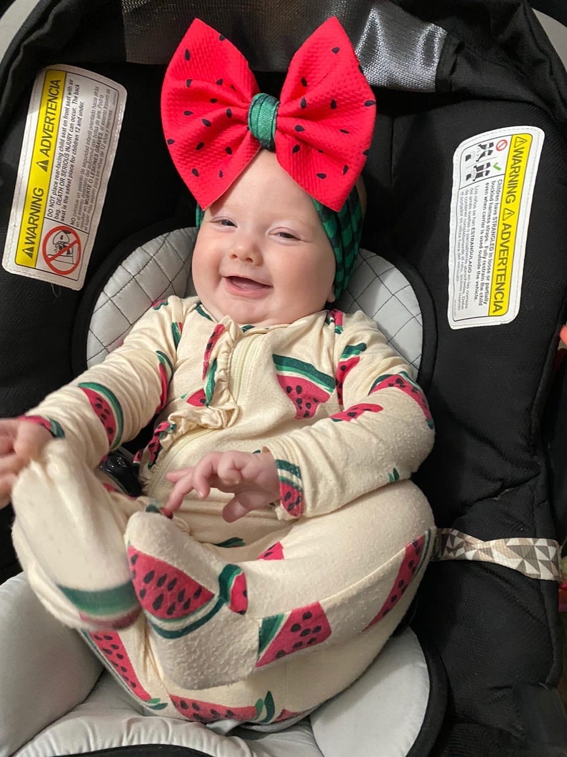 Watermelon Stretchy Headwrap Baby Head Wrap Baby Headband Etsy
