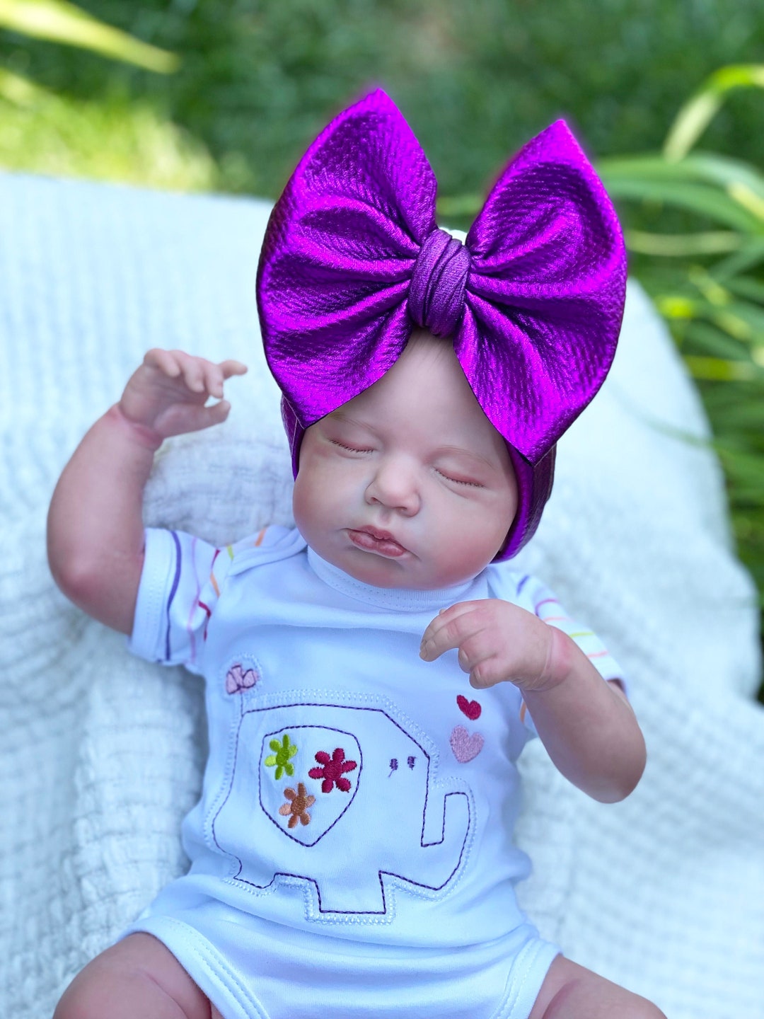 SHINY PURPLE Baby Headwrap Baby Headband Stretchy Headwrap Etsy