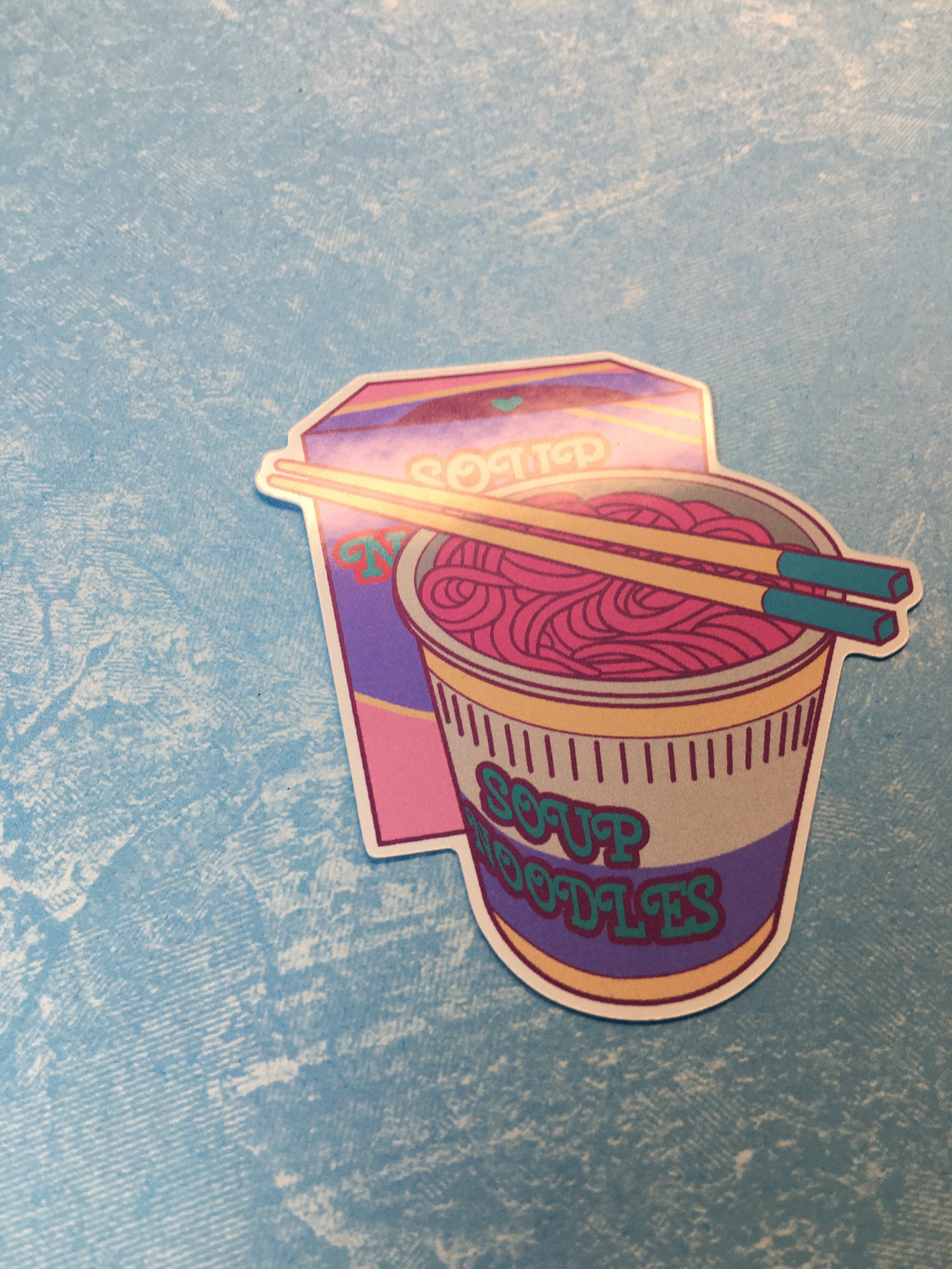 Soup Noodles Sticker Cup Noodles Ramen Chopsticks Etsy