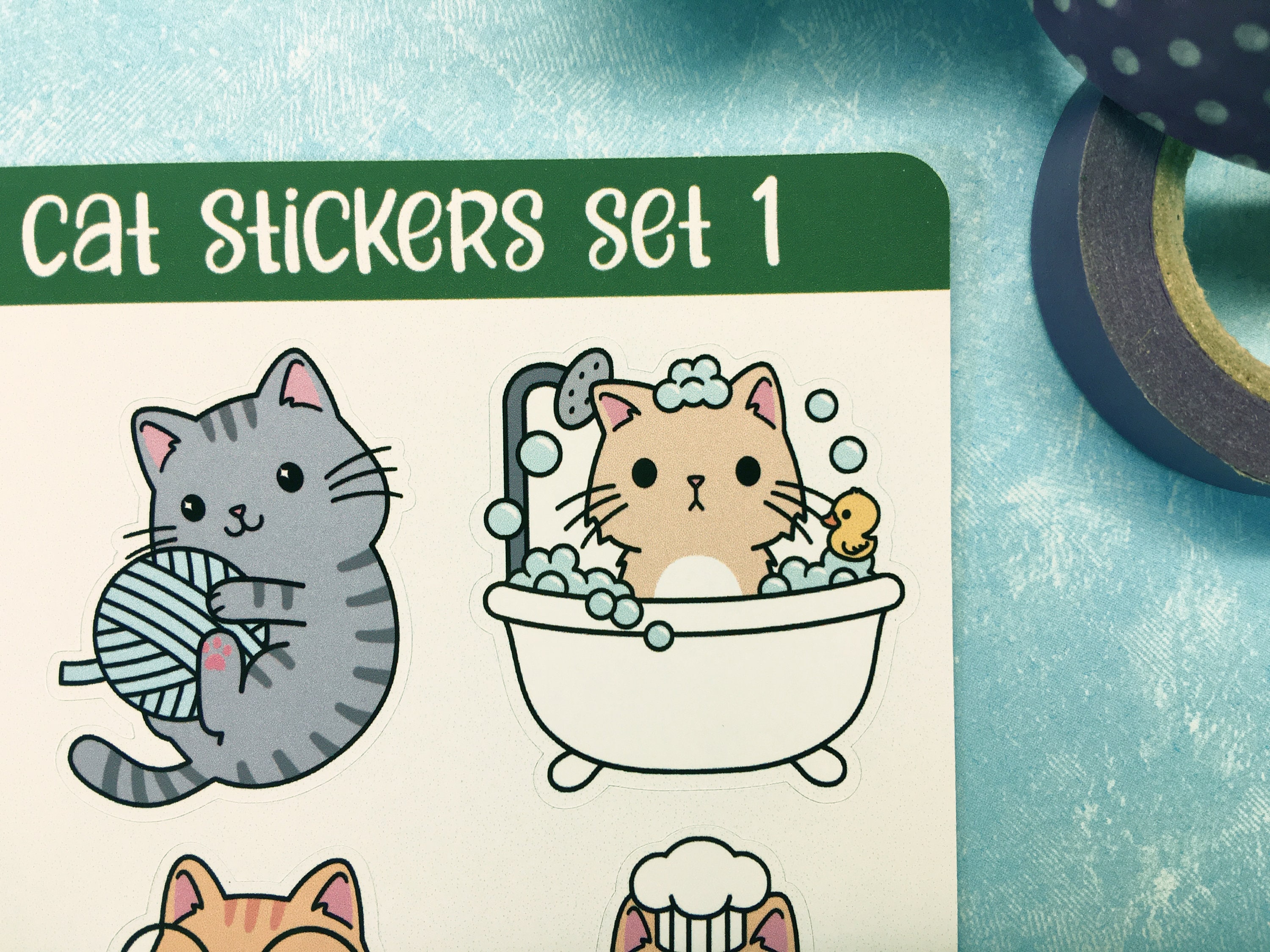 Funny Cat Kawaii Stickers, Sticker Sheet, Funny Cats, Planner Stickers ...