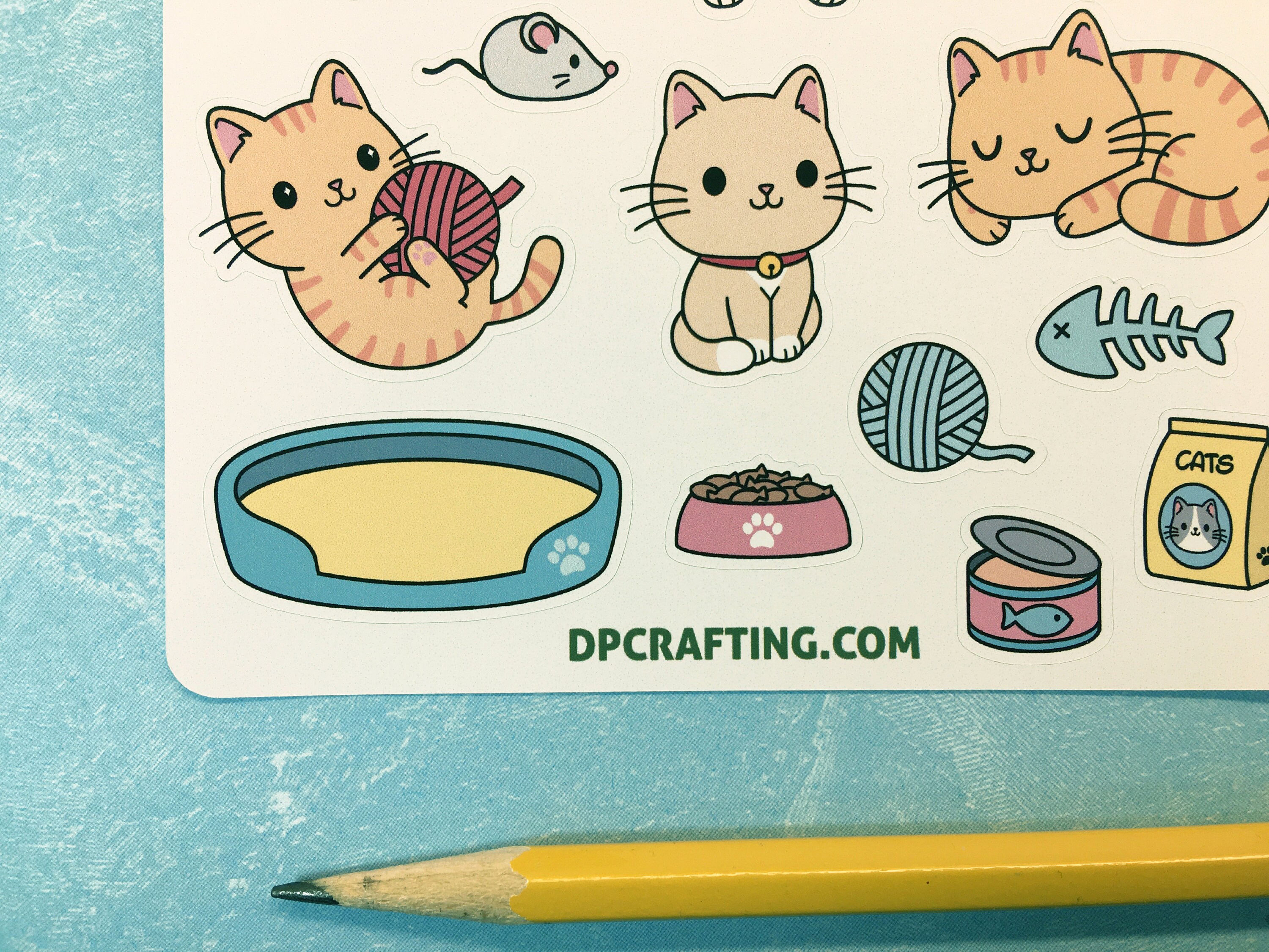 Cute Kawaii Cat Stickers, Sticker Sheet, Planner Stickers, Cute Kitty ...