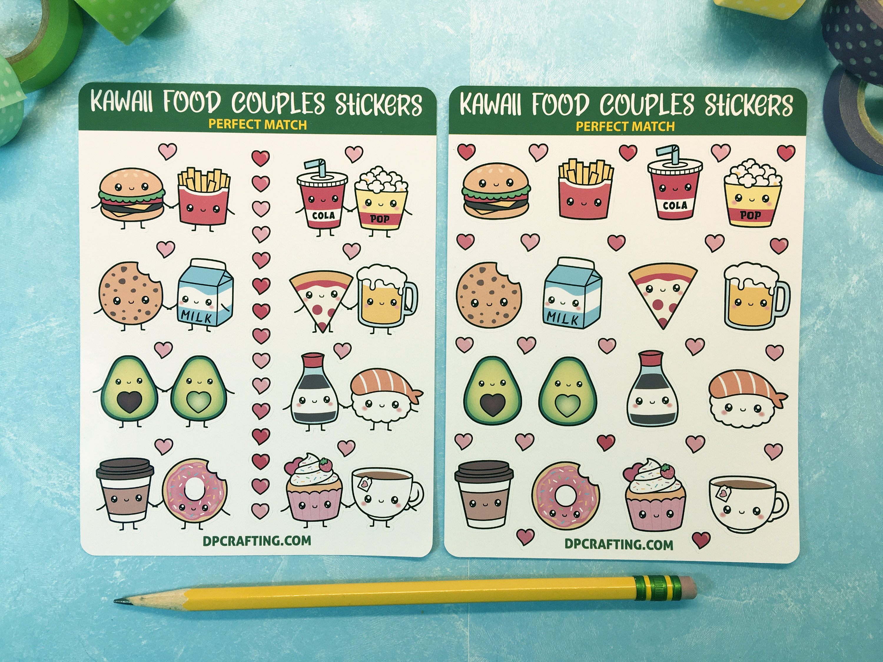 Cute Kawaii Food Stickers Food Stickers Planner Stickers Bullet