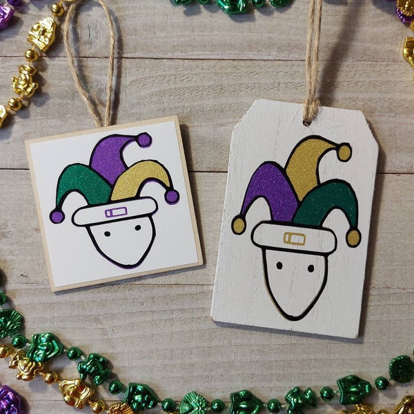 Individual Crichton Leprechaun Mardi Gras Ornaments (Holiday Tree Gift Tags Wine Bottle Tags Accessories Tiered Tray Home Decor) Sparkle