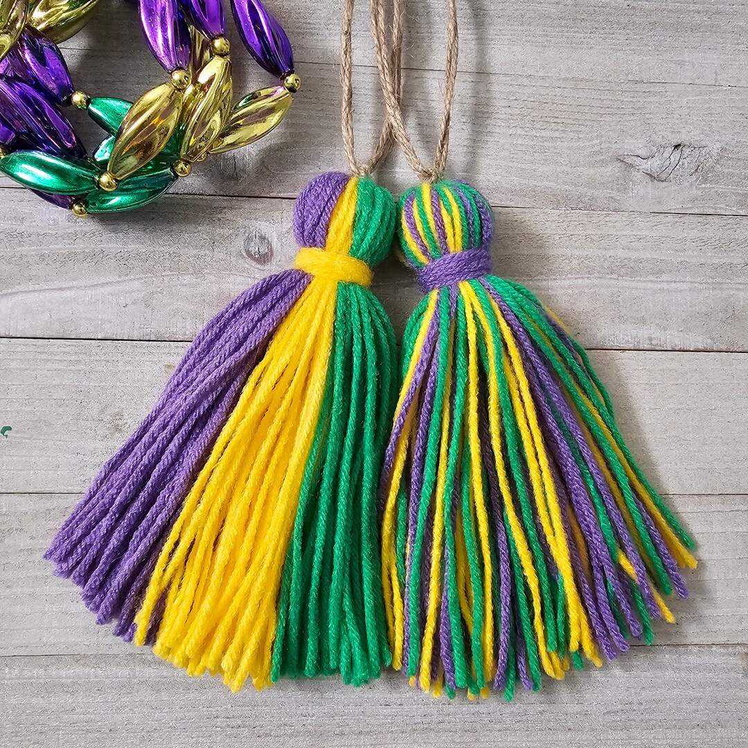 mardi gras boot tassels