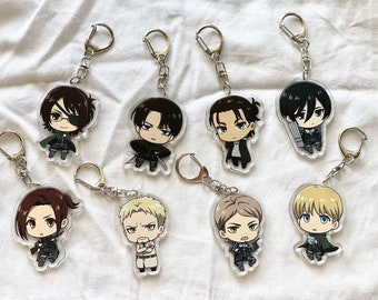 Aot Titan Acrylic Charms Keychain Etsy