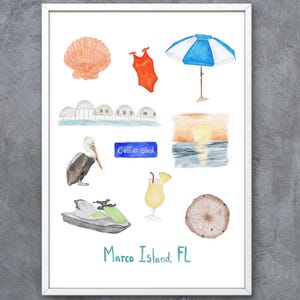 Marco Island aquarelcollage digitale download