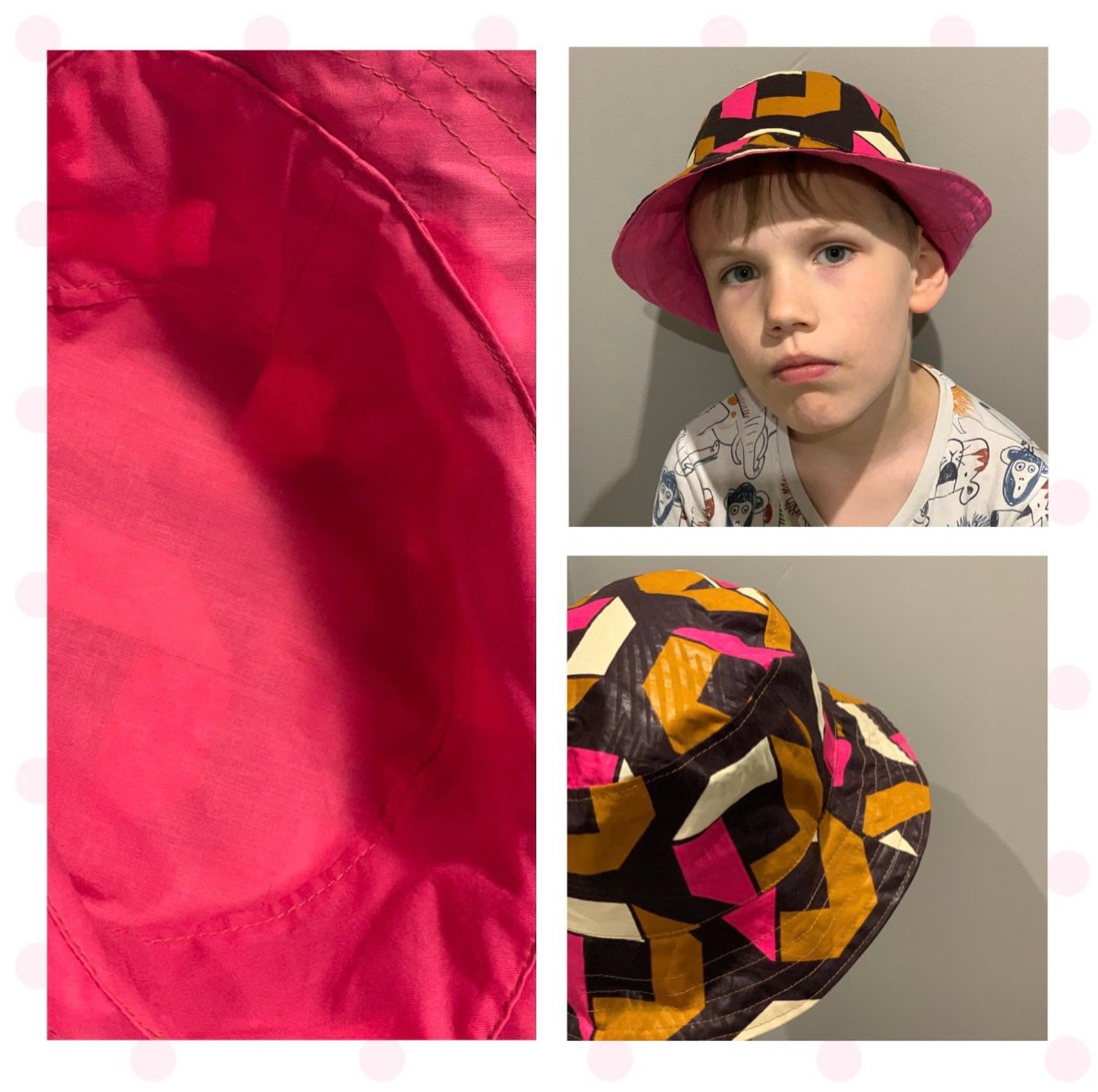 Bucket Hat PDF Pattern Double Sided Bucket Hat Sewing Etsy UK