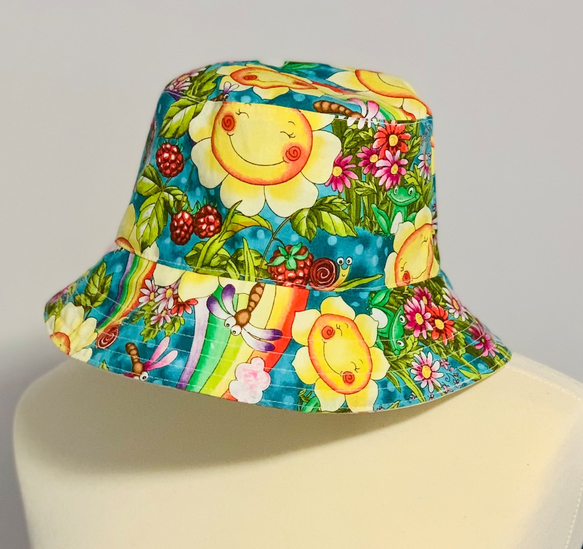 Bucket Hat PDF Pattern Double Sided Bucket Hat Sewing Etsy UK