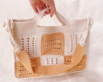 Handgemachte gehäkelte Oma Quadrat Umhängetasche