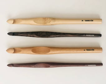 Eichhörnchen Hand-gefertigt aus Bambus und Häkelnadel aus Holz