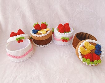 Handgemachte Häkeln Obsty Kuchenbox | Plüsch Glas Behälter