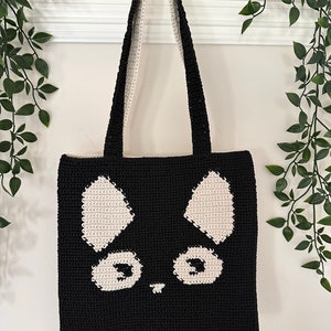 Handmade Crochet Shoulder Bag | Cat Image Purse | Gift for Her, Mom, Daughter, Birthday | Mother&#39;s Day, Valentine
