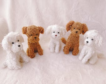 Handgemachte Häkelarbeit Welpen, Amigurumi Malteser Hund Plüsch