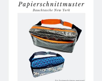 Papierschnittmuster: Bauchtasche "New York"