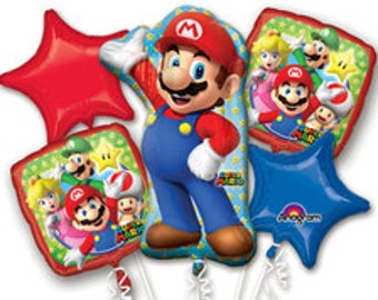 TWO 17 Super Mario, Nintendo Game, Character Party Decoration, Mario  Brothers, Birthday Balloons, Free and FAST SHIP -  Denmark