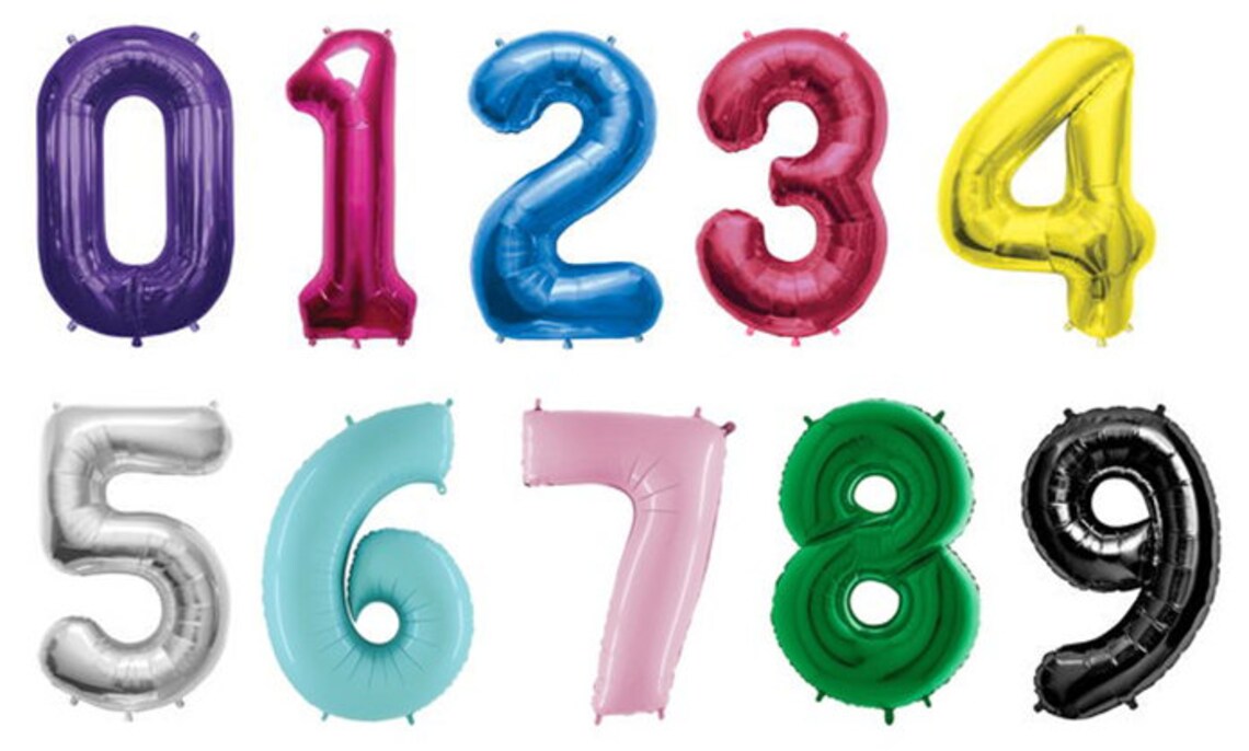 Giant Number Balloons
 Giant Number Balloons Choose Your Color Choose Your Number Etsy