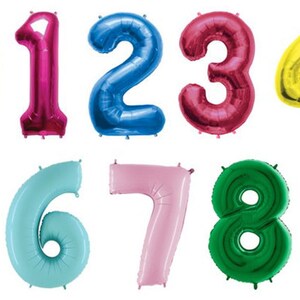 Giant Number Balloons Choose Your Color Choose Your Number Birthday Decorations image 4