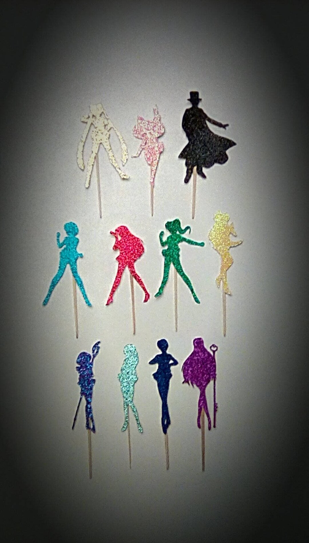 Sailor Moon Cupcake Toppers Sailor Moon Party Decor Sailor Moon Birthday Decorations Sailor ...